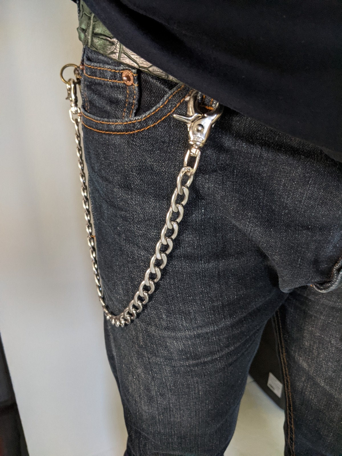 Chain Belt Hook Wallet Vintage Chain Wallet Chain Biker Long - Etsy