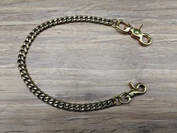 Silber Huture Geldb/örsen Kette Hosenkette Metallkette Lange Brieftasche Schl/üssel Brieftasche Kette Verschluss Kette Doppelkette Jeans Hose Kette Punk Schl/üsselanh/änger mit Kette f/ür Biker Trucker