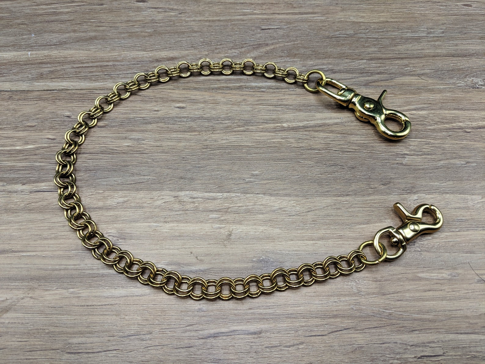 Brass Chain Belt Hook Wallet Leather Genuine Men Brass Chain Etsy