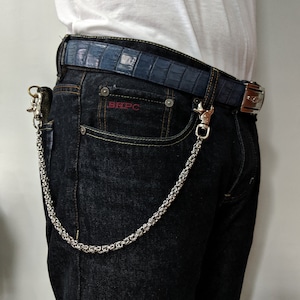 Kette Gürtel Haken Geldbörse Vintage Kette Wallet Chain Biker Lange Wallet Kette mit Abzugsbügel Karabiner Schlüsselanhänger Kette Bike Schlüsselanhänger Lanyard