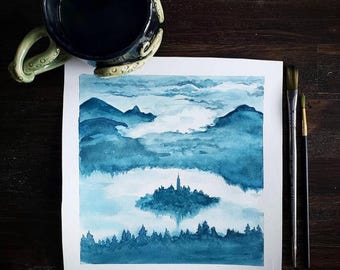 Hand-painted Custom Watercolor Vacation or Special Moment Painting