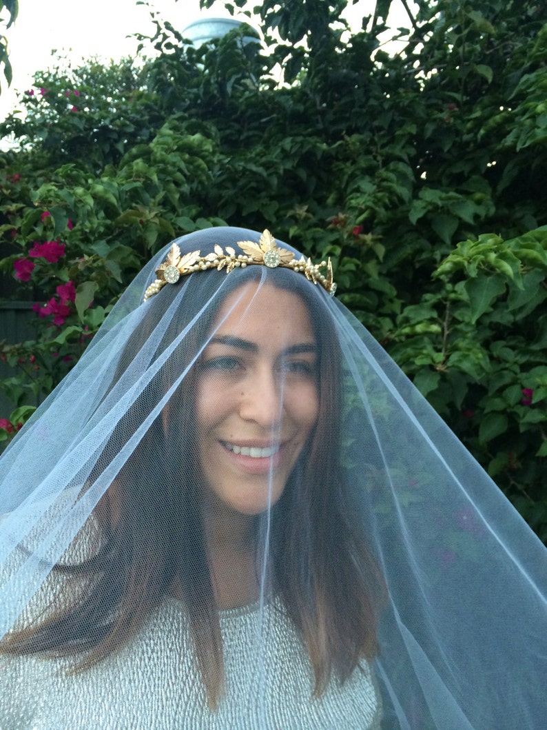 Tiara LADY of THE LAKE Gold Crown Woodland