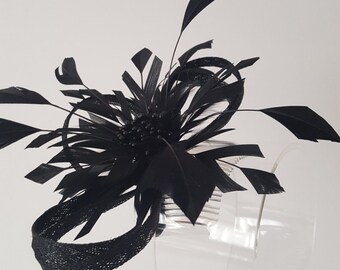 Black Headpiece Fascinator