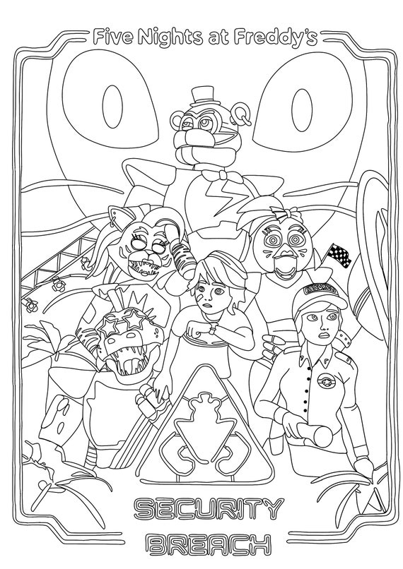 Cute Five Nights at Freddy's Coloring page