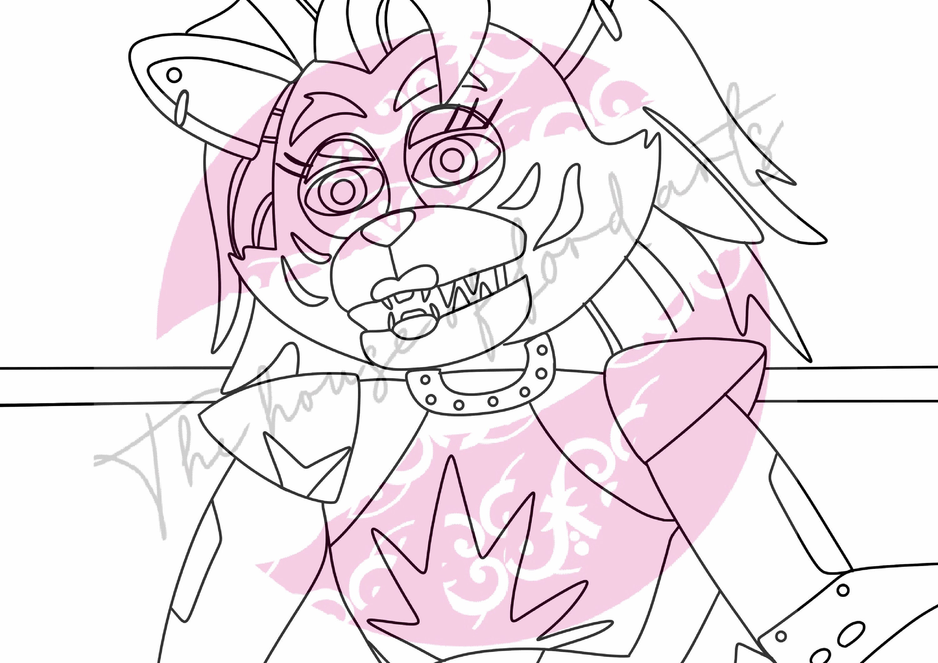A4 Digital Downloadable Adult Colouring Page Five Nights at Freddys ...