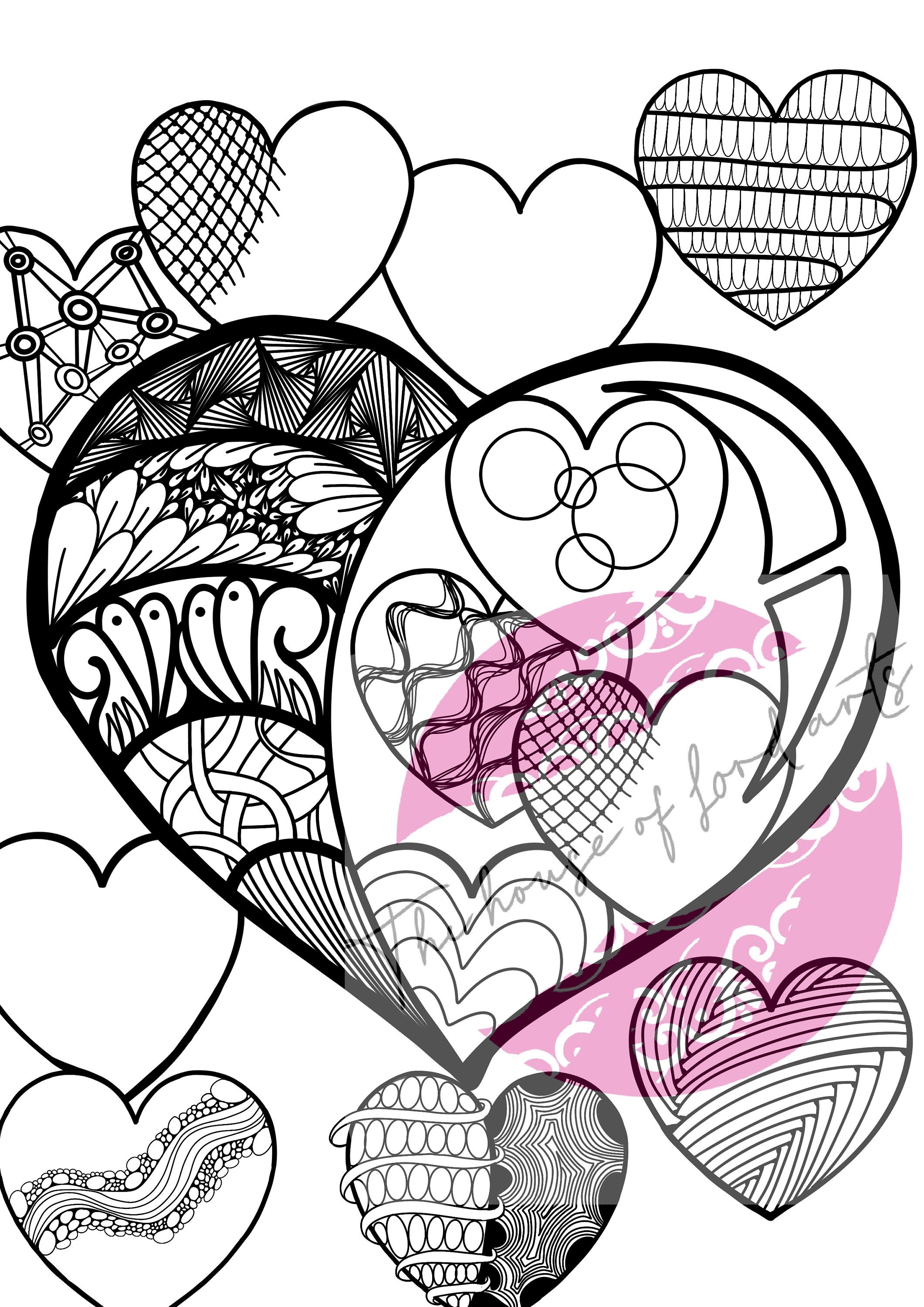 Love Bites,adult Coloring Pages,valentines Mini Illustrations to  Colour,tiny Coloring Illustrations,mini Adult Coloring Illustrations, 