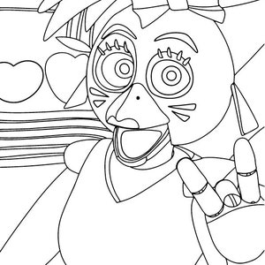 Withered Chica FNAF Coloring Page for Kids - Free Five Nights at