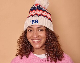 Personalised Year Fair Isle Bobble Hat