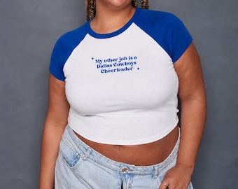 My Other Job is a Dallas Cowboys Cheerleader Raglan Baby Tee