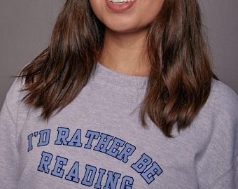 Sudadera con lema "Preferiría estar leyendo"
