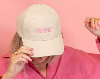 HOWDY Slogan Cap - Embroidered Cowgirl Baseball Hat