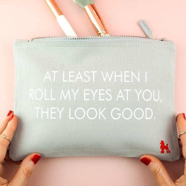 Eye Roll Make Up Bag - Cosmetics Bag - Sassy Make Up Bag - Gift For Her - Ladies Beauty Accessory - Brush Holder - Sassy Gift For Friend