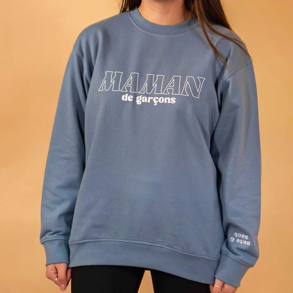 Mum of Boys Slogan Sweatshirt for Mothers Day Maman De Gar ons Boy