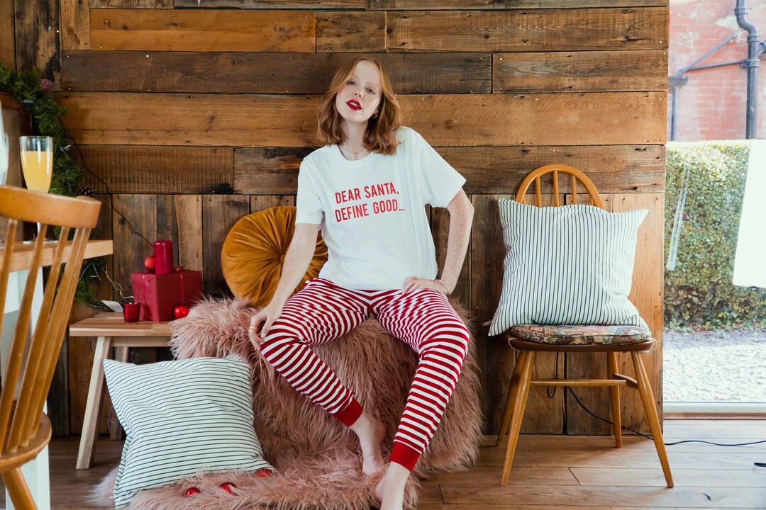 Ensemble de pyjama de Noël pour femme Dear Santa Define Good Etsy France