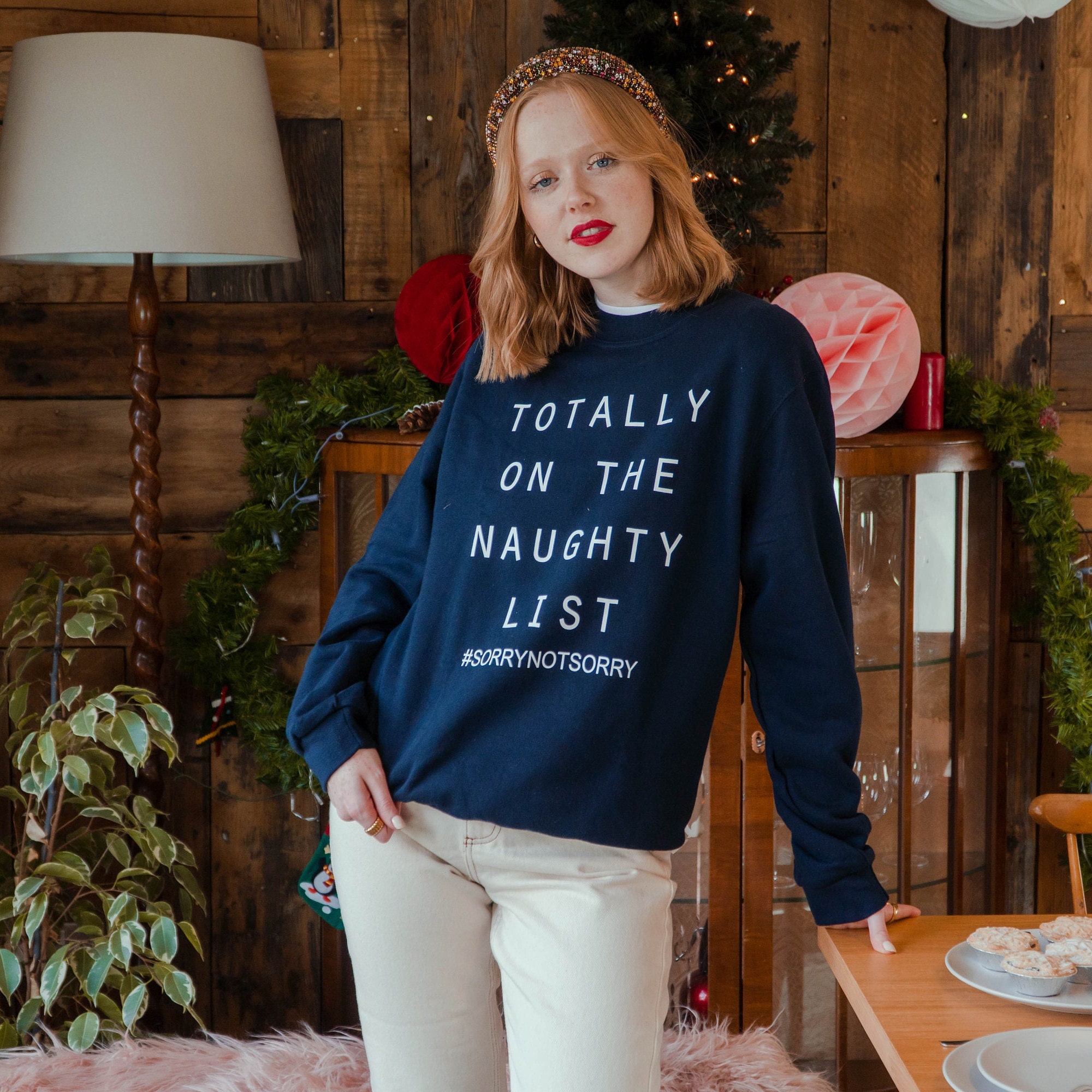 Naughty List Christmas Jumper Slogan 