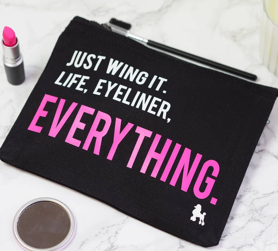 Just Wing Make up Eyeliner Quote Beauty Bag Gift - Etsy