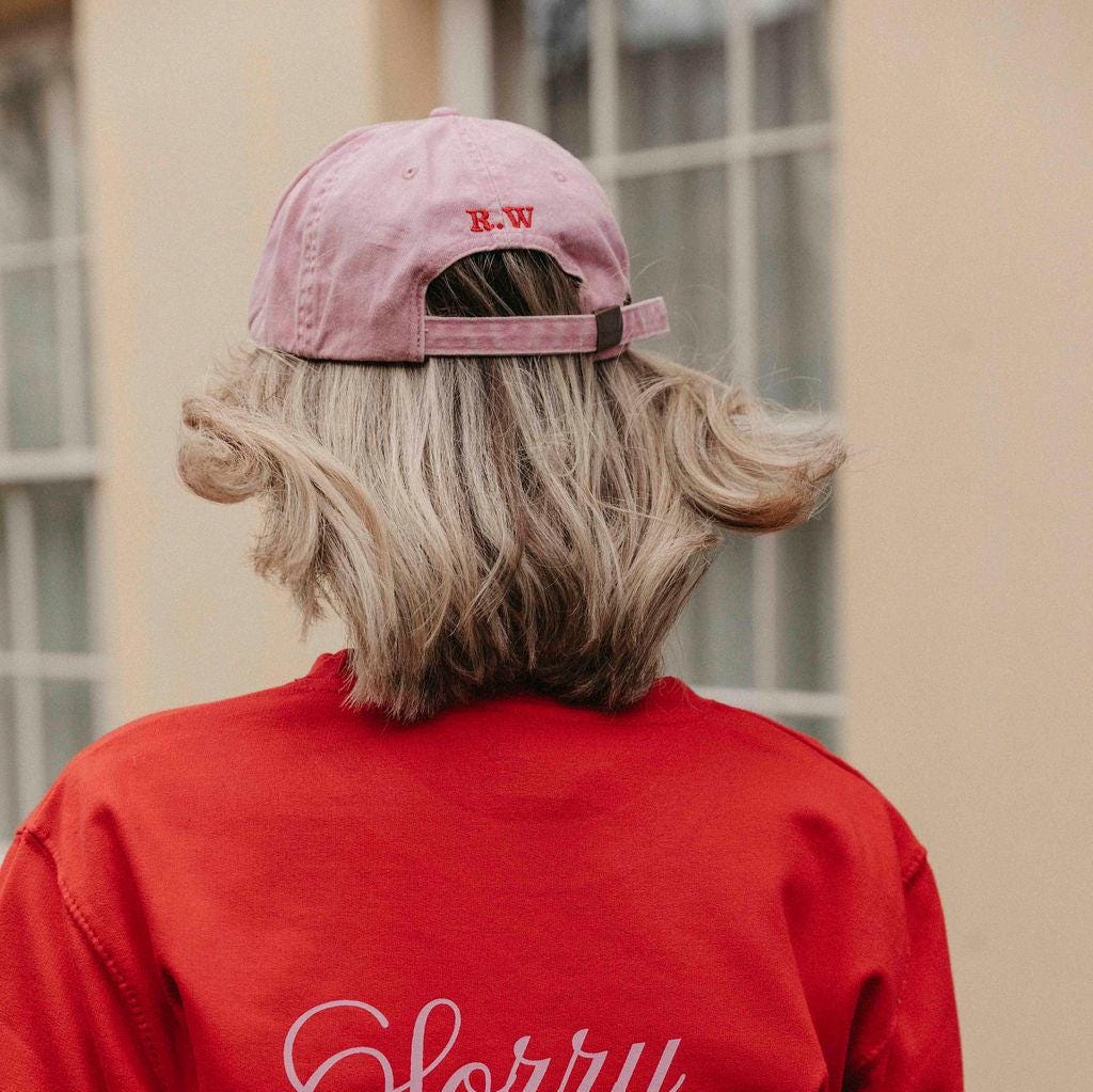 Personalised Embroidered Cherry Baseball Cap - Etsy display picture 1