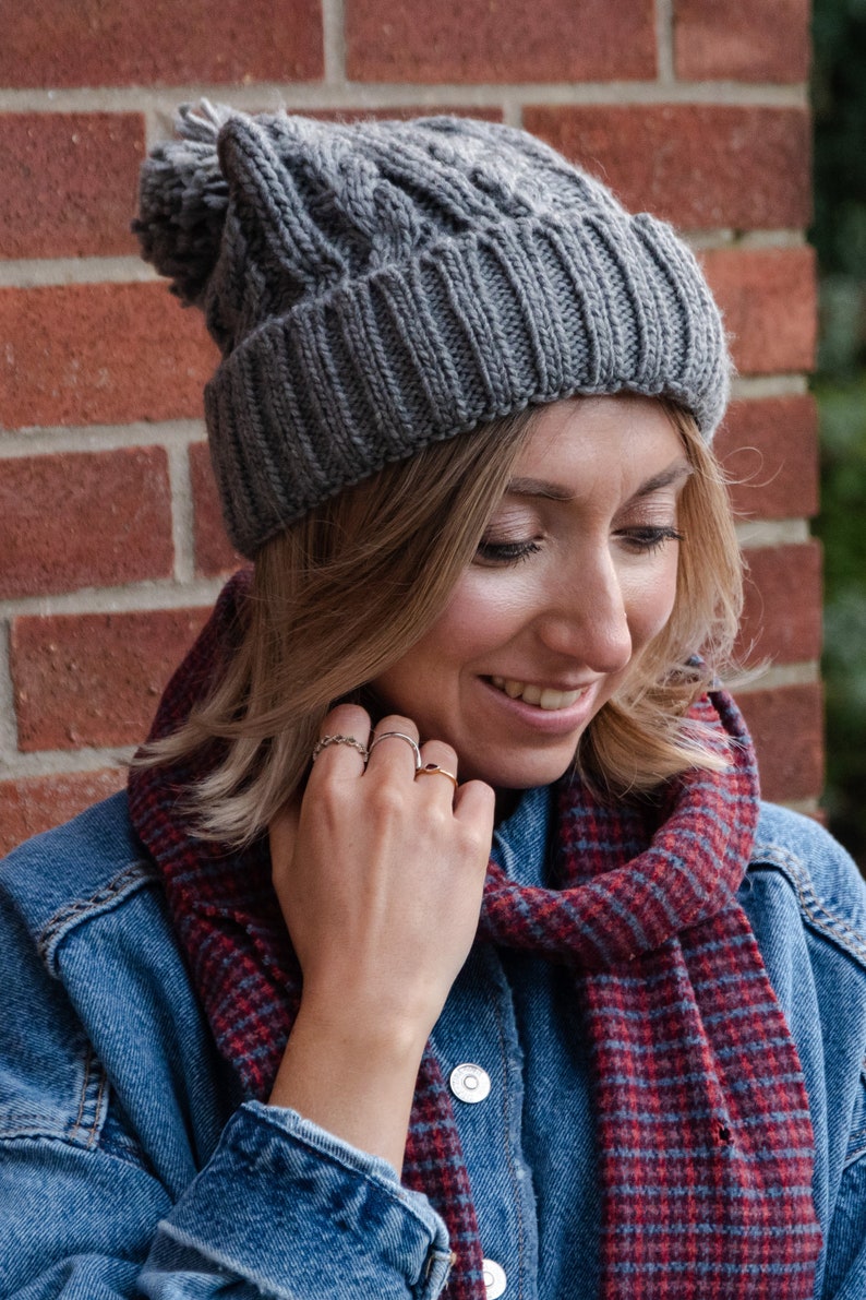 Personalised Initial Bobble Hat Embroidered Etsy UK