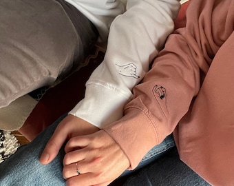 Pinky Promise Paare passendes Sweatshirt Set zum Valentinstag - Brautpaar Geschenk für Paare