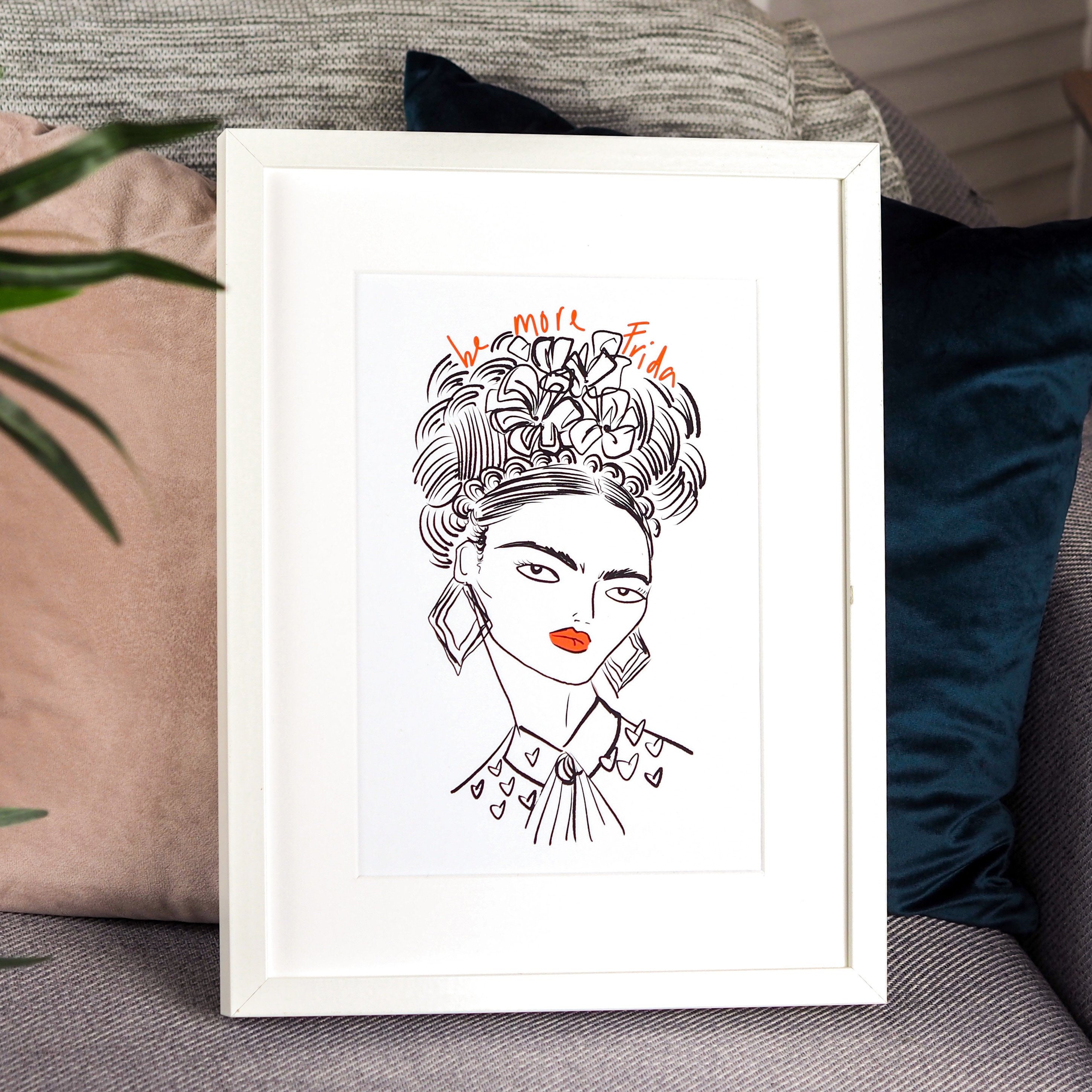 Frida Wall Art Print For Home Decoration Be More Frida Art Etsy