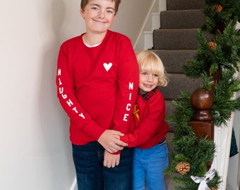 Children's Slogan Christmas Jumper - Naughty Or Nice Christmas Jumper - Fun Christmas Jumper From Rock On Ruby