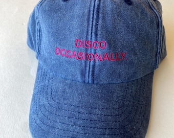 Disco Occasionally Slogan Cap - Summer Festival Concert Hat