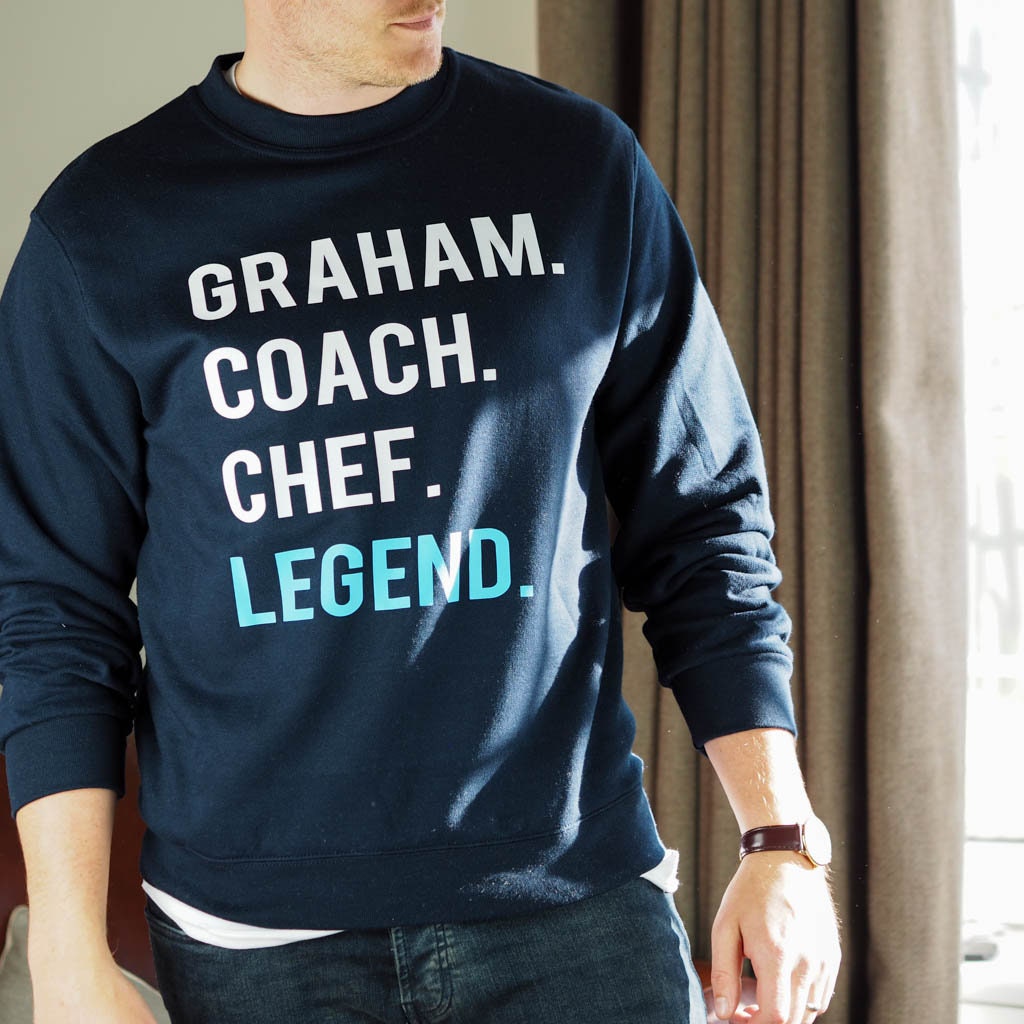 Image of Mens Personalised Legend Sweatshirt - 18Th 21st 30Th Birthday Gift