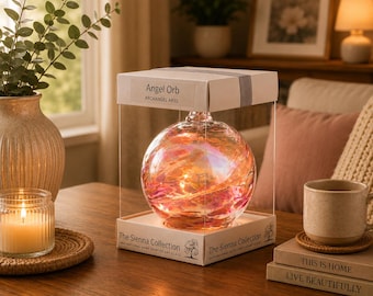 10cm Angel Orb - Archangel Ariel - Rose Quartz