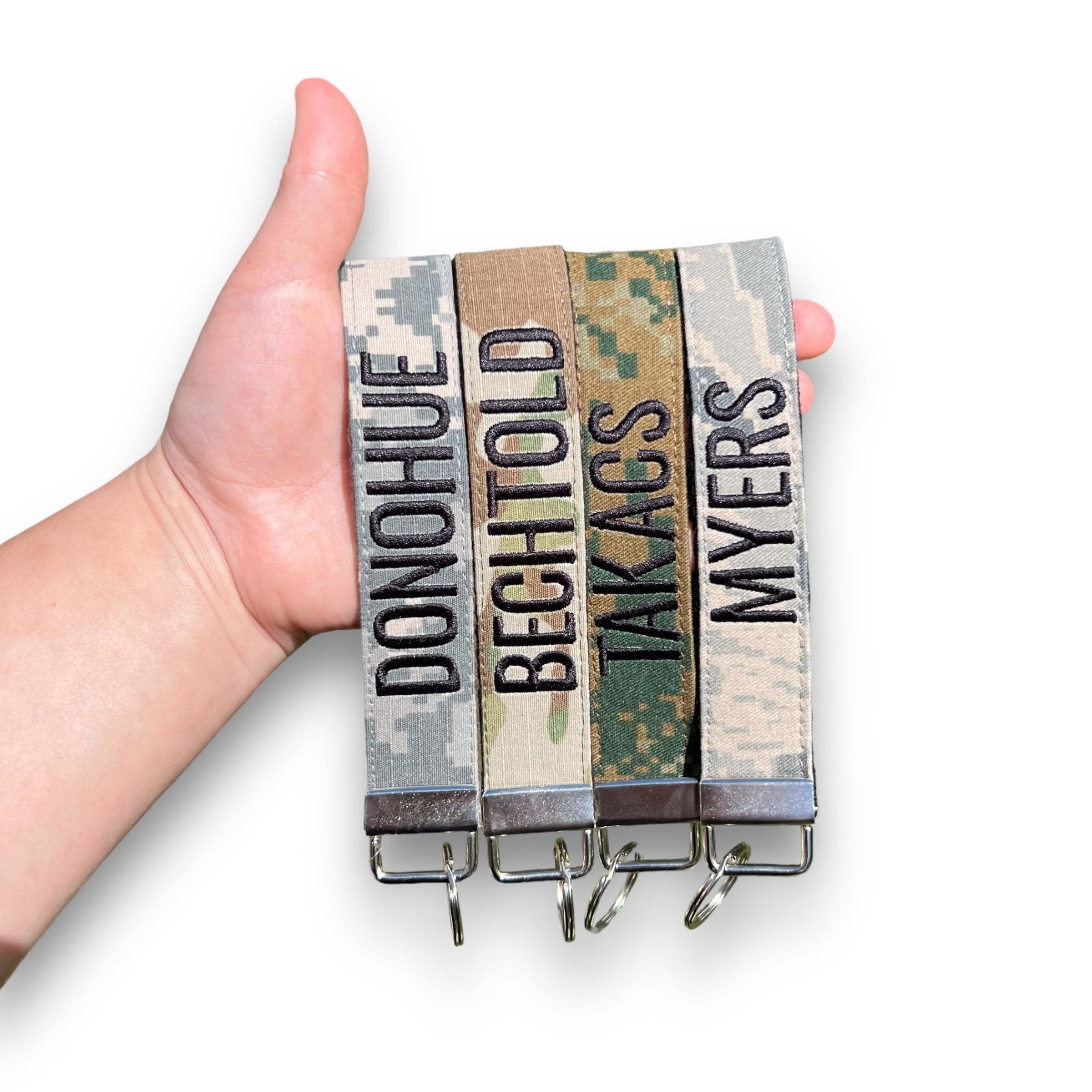 Army name deals tape keychain