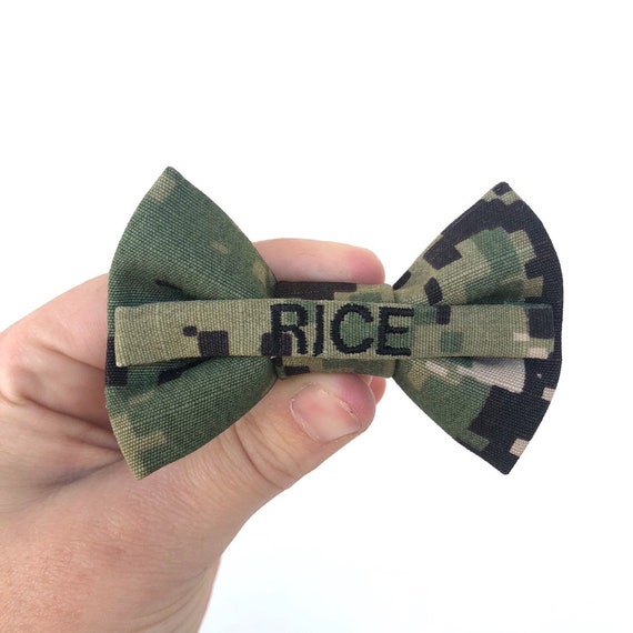 Mini Nametape Bow In Navy Nwu Type 3 Navy Nametape Bow Etsy