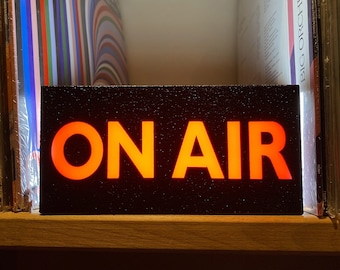 ON AIR SIGN Broadcasting Radio Networks Streaming Recording Night Light Signs Meeting in progress Mood lamp Mood lighting
