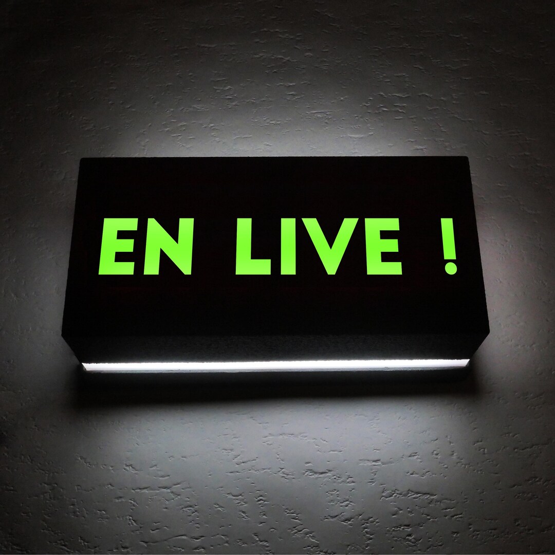 LIVE! Sign Broadcasting Radio Networks Streaming Recording Night Light ...