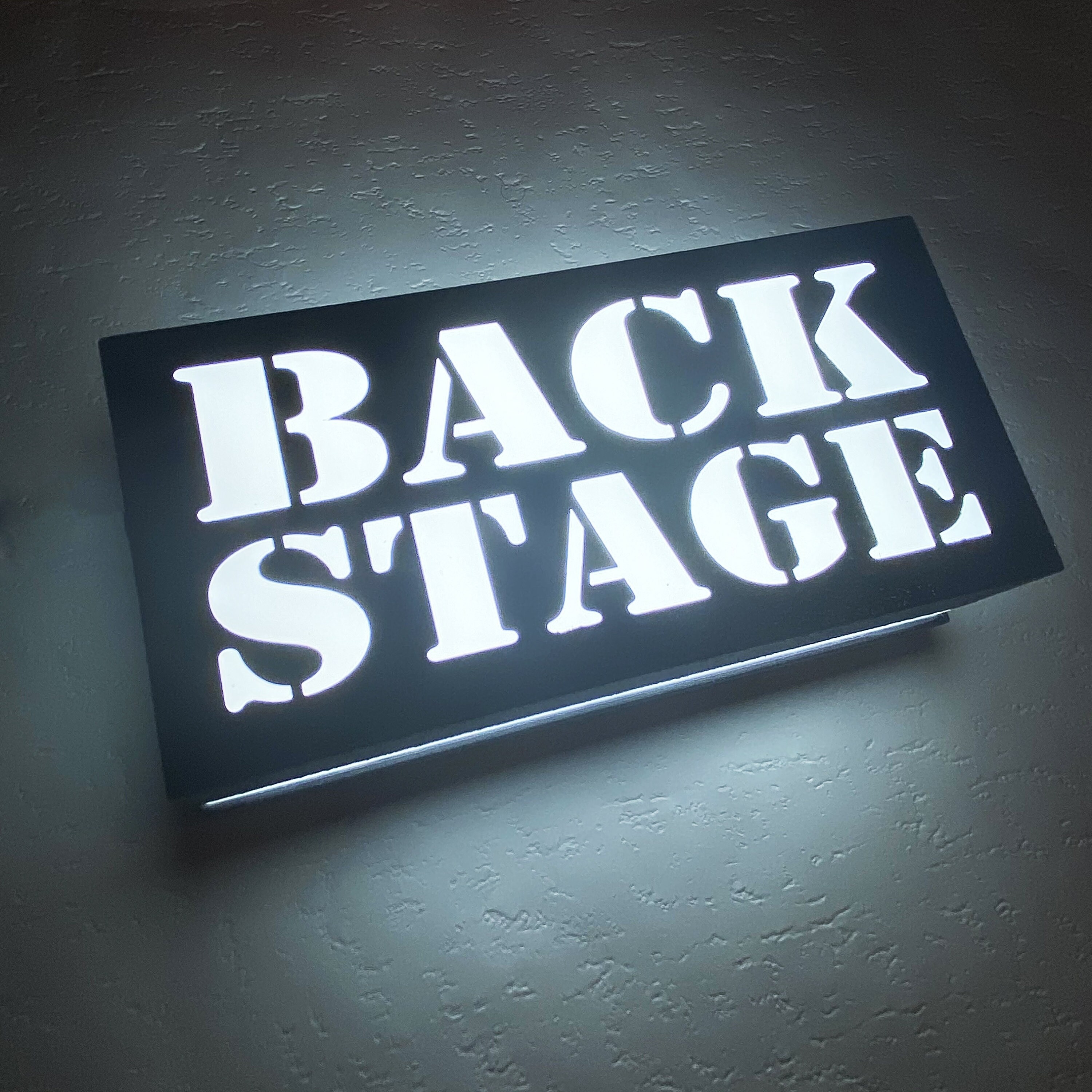 Backstage Sign Led Night Light Lampe d'ambiance Eclairage Applique Murale