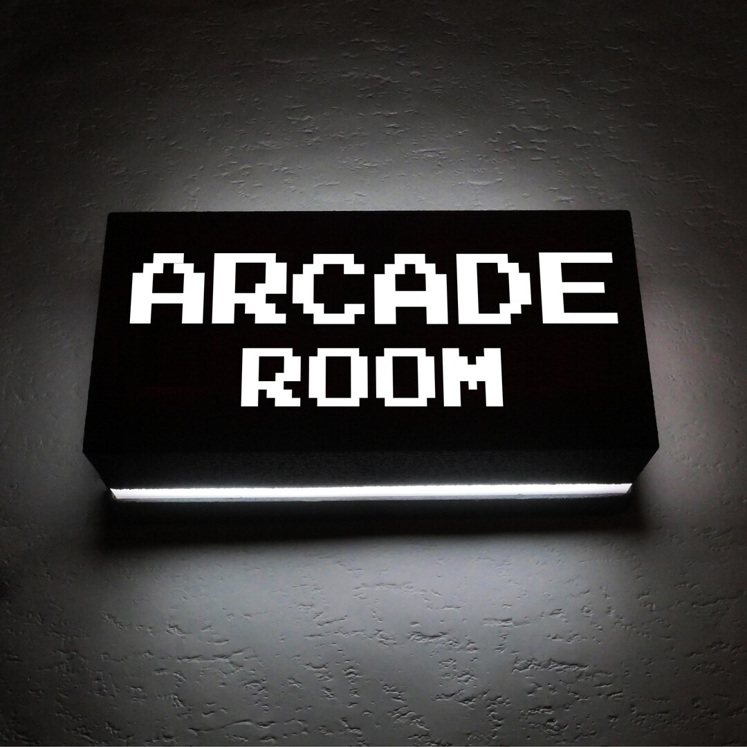 Sign Sconce ARCADE ROOM SIGN: Illuminated Display Wall Sconce or Night Light ...