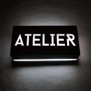 ATELIER sign Night Light Wall Lamp or Night Light - Illuminated Sign