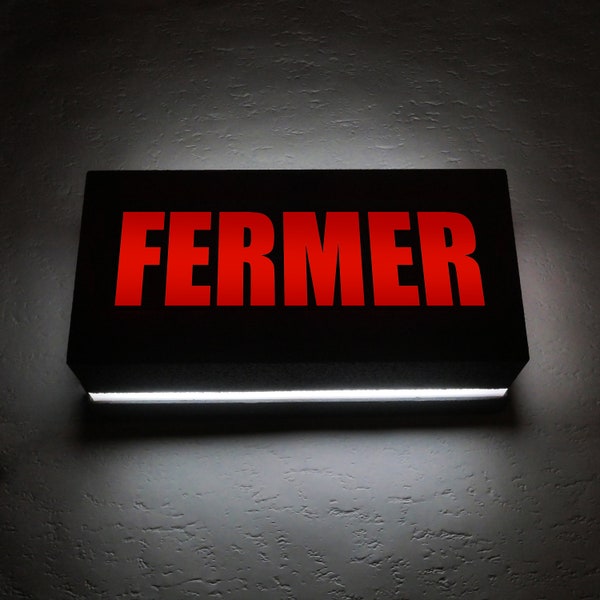 FERMER Sign led Night Light Lampe d’ambiance Eclairage - Enseigne Lumineuse