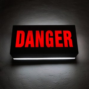 DANGER Sign led wall light Mood lamp Mood lighting - Illuminated sign