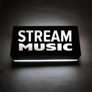 STREAM MUSIC Sign led wall light Mood lamp Mood lighting - Luminous sign