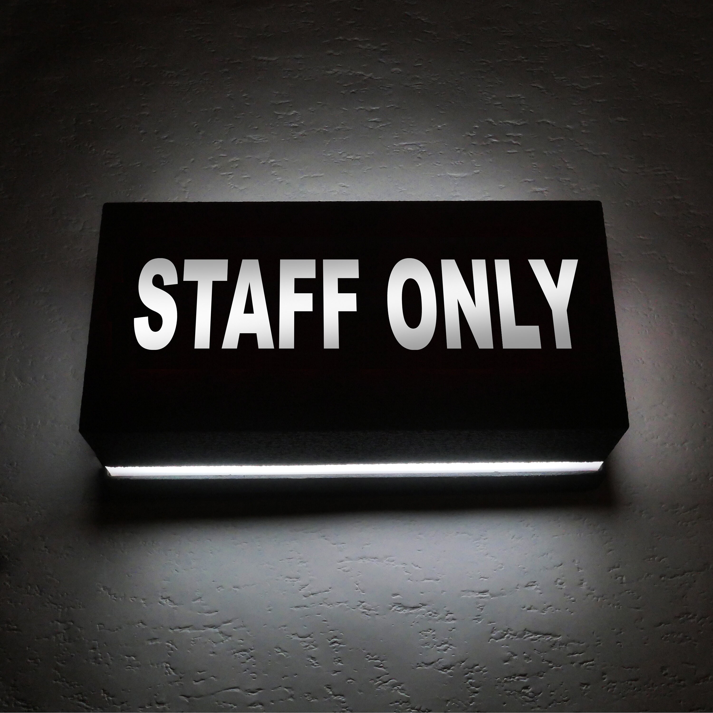 staff Only Sign Affichage Lumineux Applique Murale ou Veilleuse