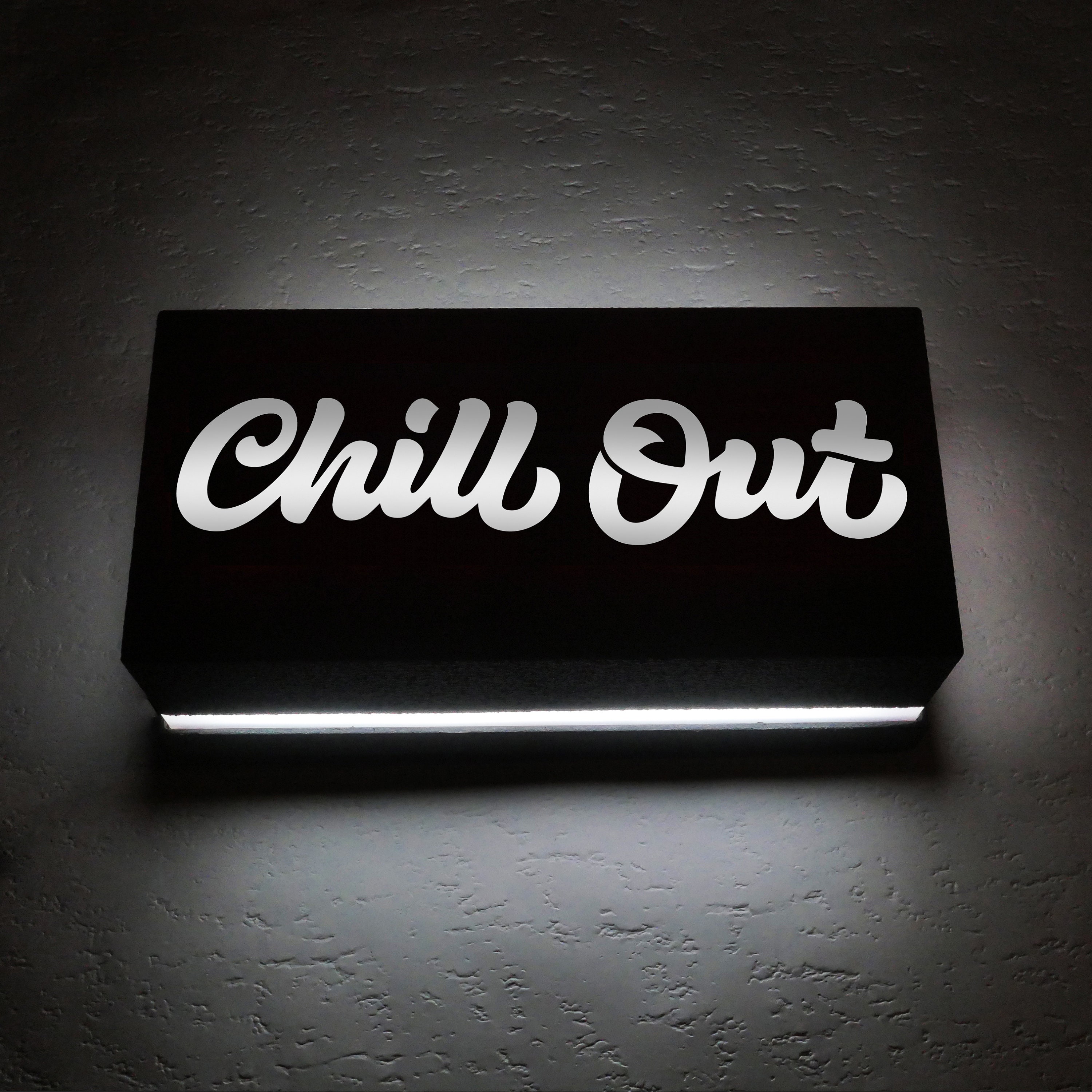 Chill Out Sign Led Wall Light Lampe d'ambiance Eclairage Applique Murale