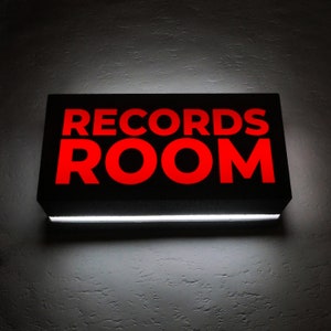 RECORDS ROOM Sign led wall light Mood lamp Mood lighting - Luminous sign