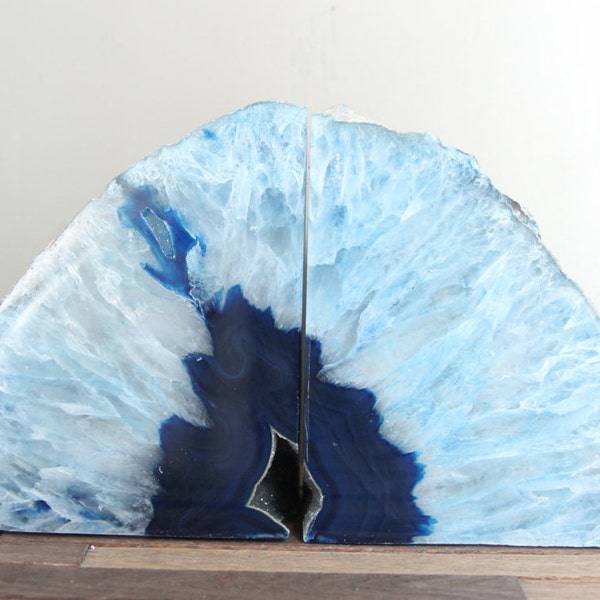 X-Large Geode Bookends // Brazilian Quartz Agate Bookends // High Quality Book Ends (B197)