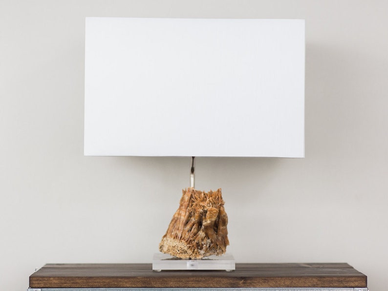 Erscotch Selenite Table Lamp Designer Mineral Specimen L8