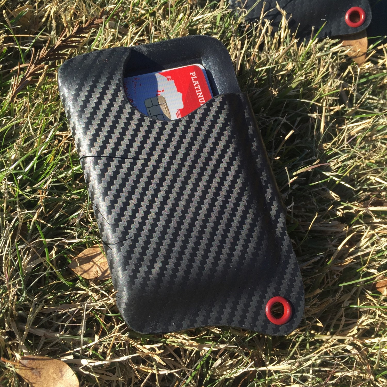 Kydex Wallet With Money Clip Armor Black Carbon Fiber W/