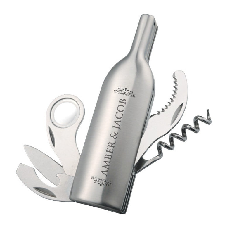 Cute Wine Opener Wedding Favor Ideas Custom Personalized Etsy