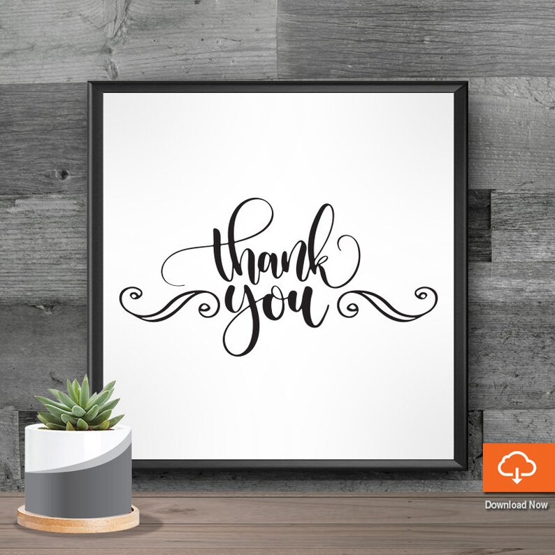 Download Thank You Card SVG Files for Cricut Cameo Corel Wedding | Etsy