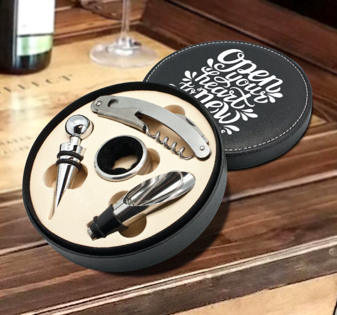 Personalized Wine Gift Box Customized Wine Accessories Opener Etsy