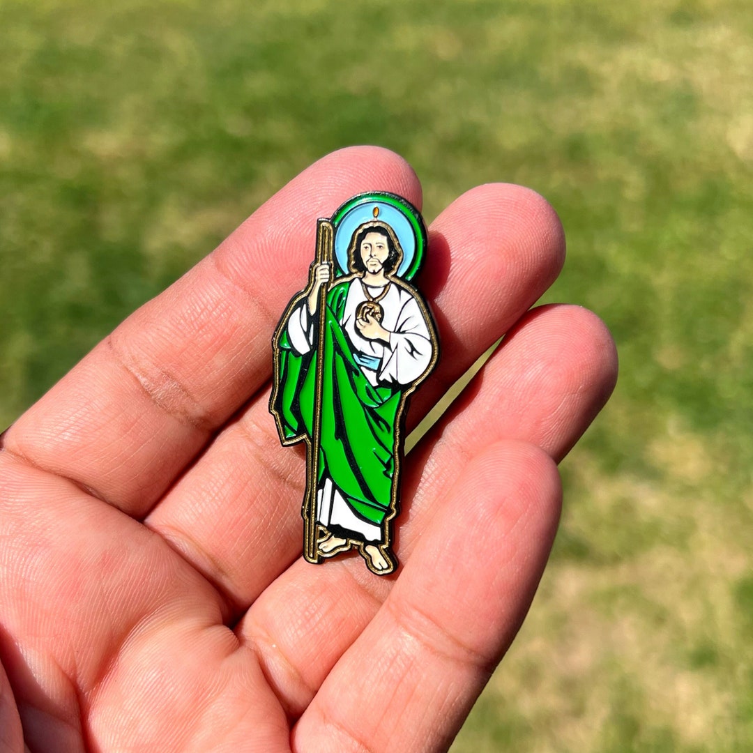 San Judas Pin Broche Tadeo St Jude Pins Etsy