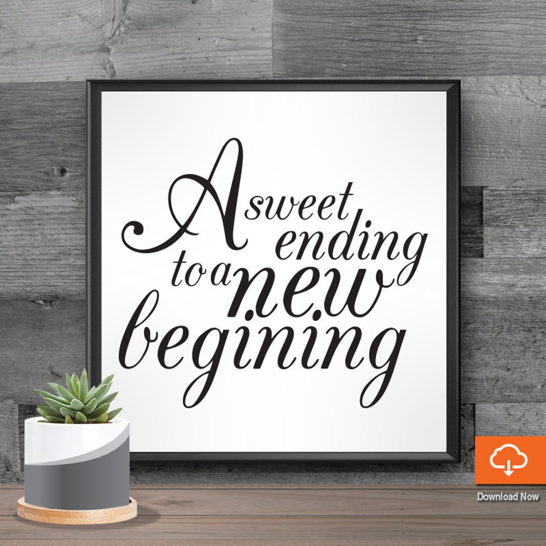 Wedding Quotes SVG New Beginning SVG Quote File Unique Etsy
