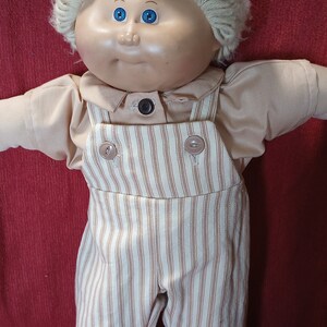 two piece overall and shirt set for Cabbage Patch boy or girl doll